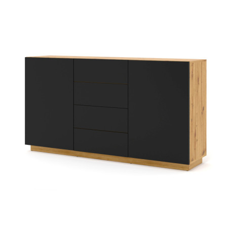 Buffet "Aura" - Noir mat - L 164 cm