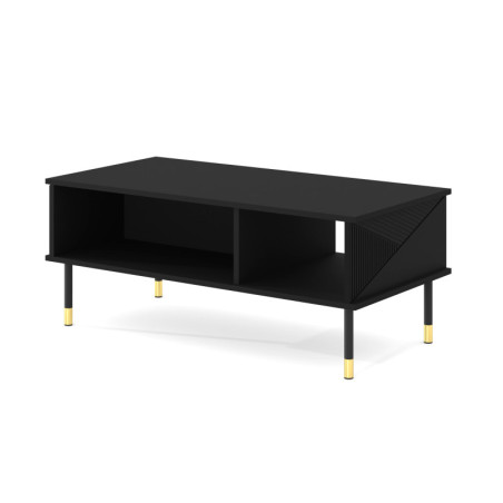 Table basse design "Woody" - Noir - L 110 x l 55 cm