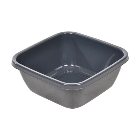 Bassine carré en plastique - Gris anthracite - 15L