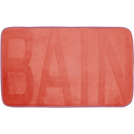 Tapis de Bain 45 x 75 cm Bain Terracotta - Microfibre Relief