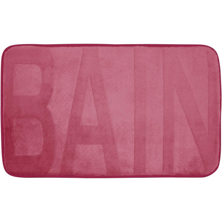 Tapis de Bain 45 x 75 cm Bain Framboise - Microfibre Relief