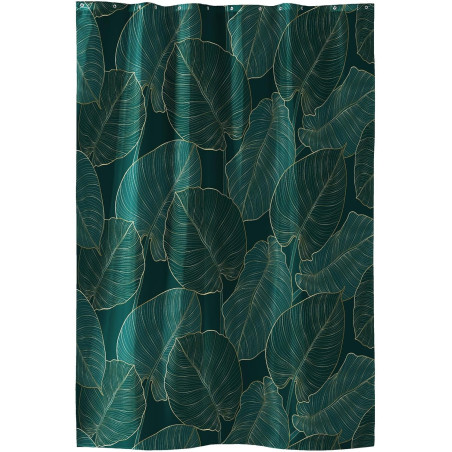 Rideau de Douche avec Crochets 180 x 200 cm Jade - Polyester Imprimé