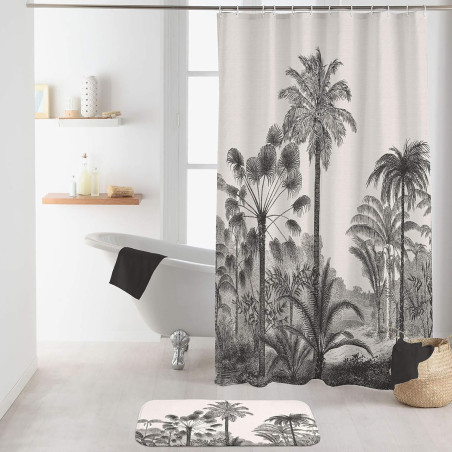 Rideau de Douche avec Crochets 180 x 200 cm Cocoty - Polyester Imprimé