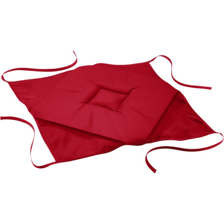 Lot de 4 galettes 4 Rabats 40 x 40 x 3 cm Essentiel Rouge - Polyester