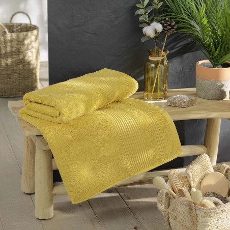 Drap de Bain 90 x 150 cm Tendresse Mimosa - Eponge Unie