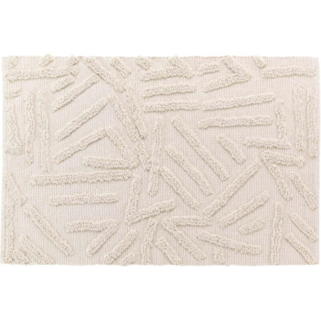 Tapis Rectangle 60 x 90 cm Athena Naturel - Coton & Polyester Tufté