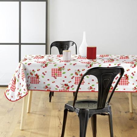 Nappe Rectangle 140 x 240 cm Cerise - PVC Imprimé