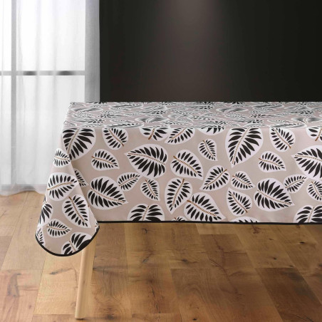 Nappe Rectangle 150 x 240 cm Alma Noir - Polyester Imprimé