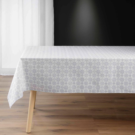 Nappe Rectangle 140 x 240 cm Callis - Polyester Imprimé Effet Lin