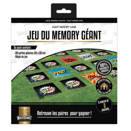 Jeu du memory géant de 30 cartes - Multicolore - Jeux de société en famille