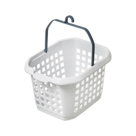 Panier pour pinces à linge "Hugger" - Blanc - L 22,5 x P 13,5 x H 17,5 cm