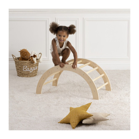 Arche d'escalade pour enfant - Beige - L 81 x P 40,5 x H 62,5 cm