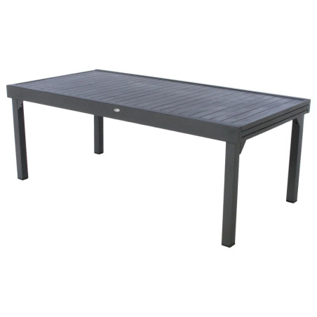 Table extensible 12 places "Piazza" - Gris graphite - L 320 x l 100 x H 75 cm