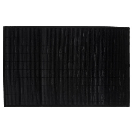 Tapis de bain à lattes en bambou - Noir - l 120 x L 170 cm