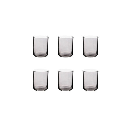 Lot de 6 gobelets bas "Origines" - Gris transparent - 35 cl