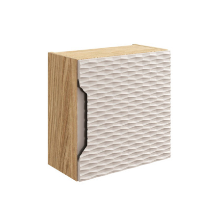 Cabinet haut cubique - H 35 x L 35 x P 19 cm - Wavy Beige