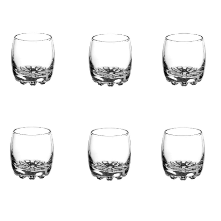 Lot de 6 verrines en verre "Sylvana" - Transparent - 8cl