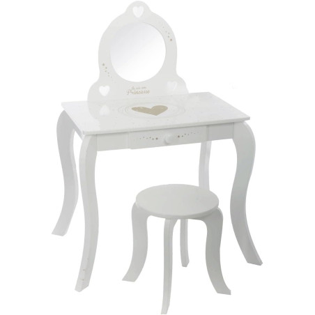 Coiffeuse avec tabouret - Enfant - Blanc