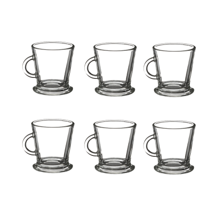 Lot de 6 tasses en verre "Cléo" - Transparent - 18 cl