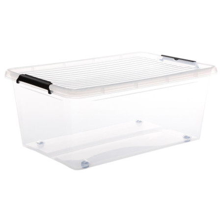 Boîte de rangement plastique  "Clip n'box" - 40 L - L 58 x P 39 x H 25,5 cm