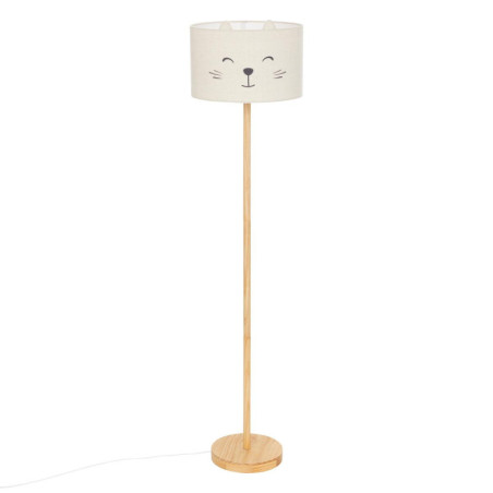 Lampadaire chat pour enfant "Félix" - Beige - H 152 cm