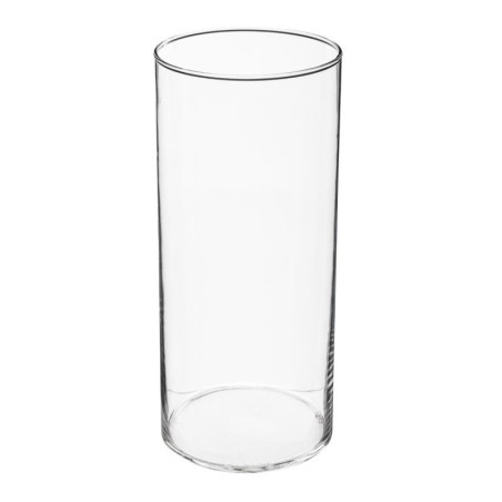 Vase Cylindre "Akino" en verre - Transparent - D 13 x H 30 cm