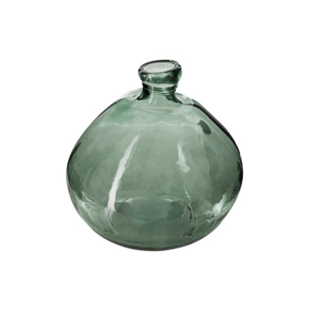 Vase rond en verre recyclé "Uly" - Vert - D 23 cm