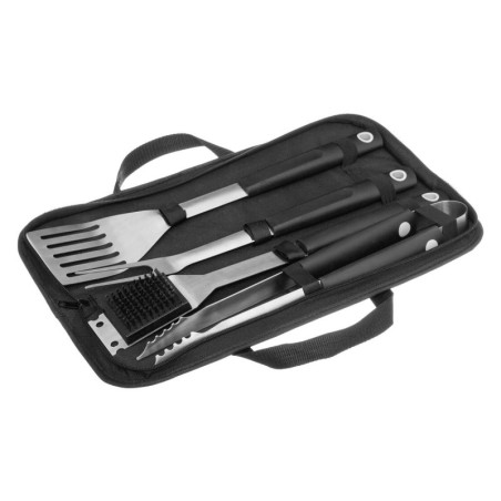 Malette BBQ avec 4 Ustensiles - TXT - Acier Inoxydable - 12,5 x 5,6 x 48,5 cm