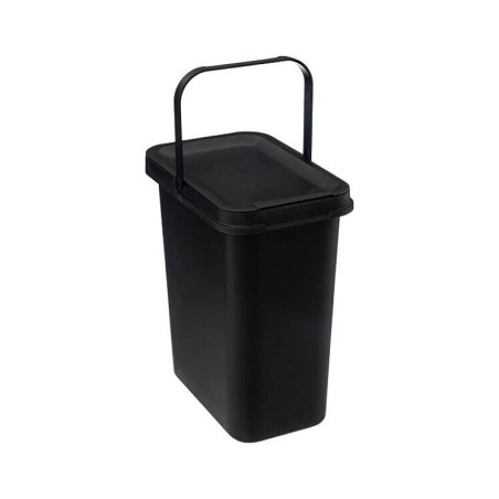 Poubelle avec couvercle en plastique - 12 L - 19,5 x 29,5 x 35 cm