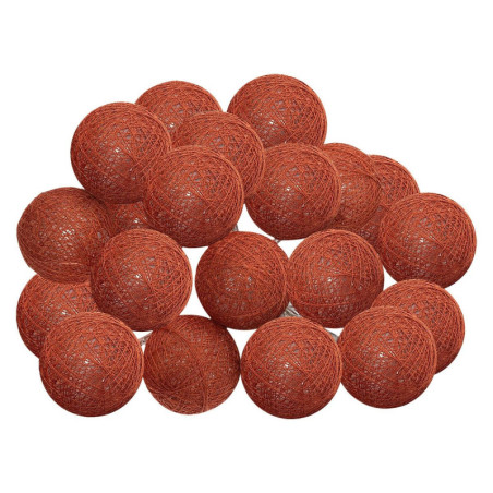 Guirlande LED 20 boules - Tara - Terracotta - D 6 cm