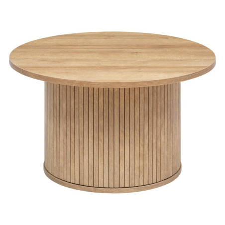 Table basse effet bois "Colva" - Beige - D 70 cm