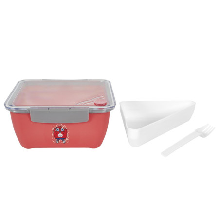 Lunch box avec valve en plastique - Mascotte JO 2024 - Coloris aléatoire