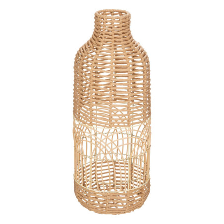 Vase Bouteille en rotin - Beige - D 22,5 x H 56,5 cm