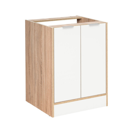 Meuble bas de cuisine "Vanessa" - Beige/Blanc - L 60 x H 81 cm