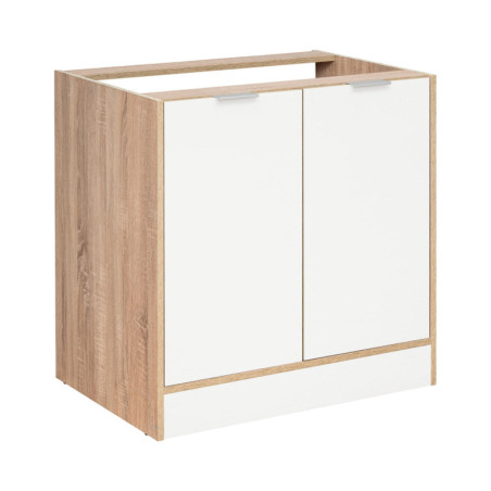 Meuble bas de cuisine "Vanessa" - Beige/Blanc - L 80 x H 81 cm