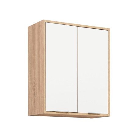 Placard haut de cuisine "Vanessa" - Beige/Blanc - L 60 x H 72 x P 30 cm