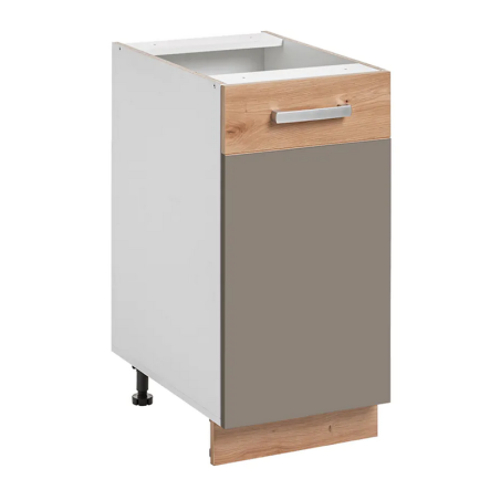 Placard bas de cuisine "Ava" - Taupe/Beige - L 40 x H 81 x P 56 cm