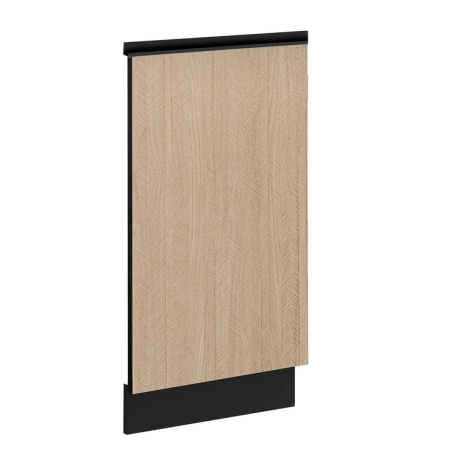 Panneau de façade pour lave vaisselle "Roma" - Noir/Beige - L 45 x H 81 x P 1 cm