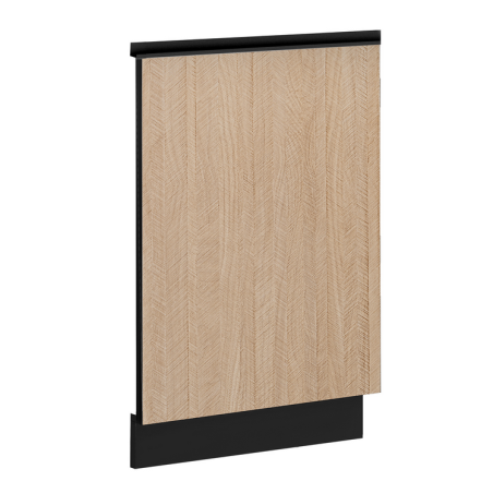 Panneau de façade pour lave vaisselle "Roma" - Noir/Beige - L 60 x H 81 x P 1 cm