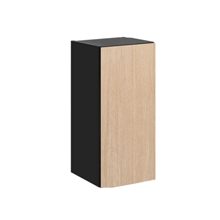 Placard haut de cuisine "Roma" - Noir/Beige - L 30 x H 72 x P 30 cm