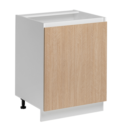 Placard bas de cuisine "Roma" - Blanc/Beige - L 60 x H 81 x P 45 cm