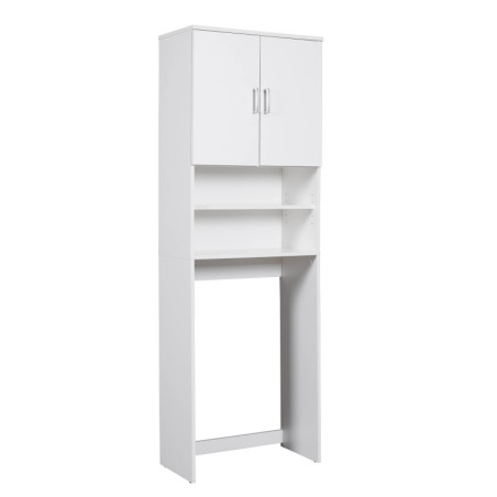 Armoire de rangement pour lave-linge - Blanc - L 64 x l 34 x H 189 cm