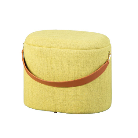 Tabouret “Dilia” - Vert Jaune - L 43 x P 31  x H 38 cm