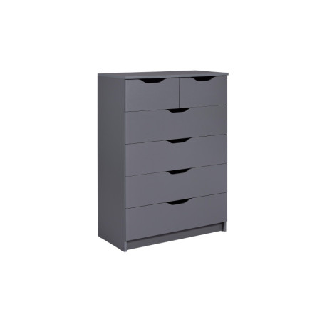 Commode de rangement "Silenzia" - Gris graphite - L 81,50 x l 40 x H 111,90 cm