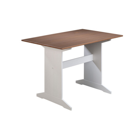 Table à manger "Westerland"- Marron/Blanc - L 110 x l 70 x H 75 cm