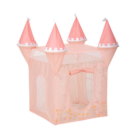 Tente de jeu pour enfant château de princesse - Rose - L 68 x H 130 cm