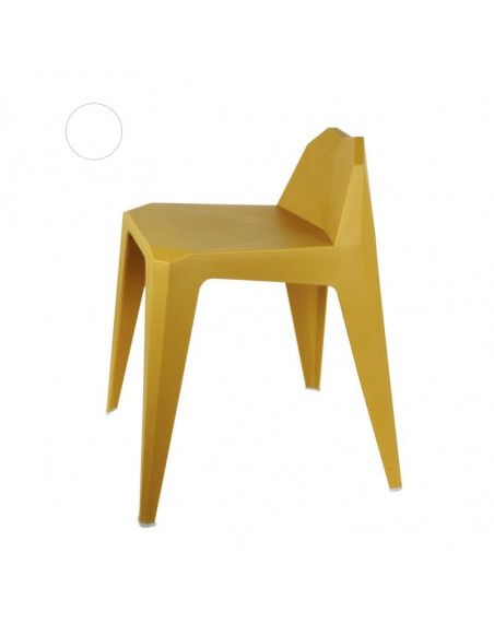 Tabouret en origami - H 61,5 cm - Jaune