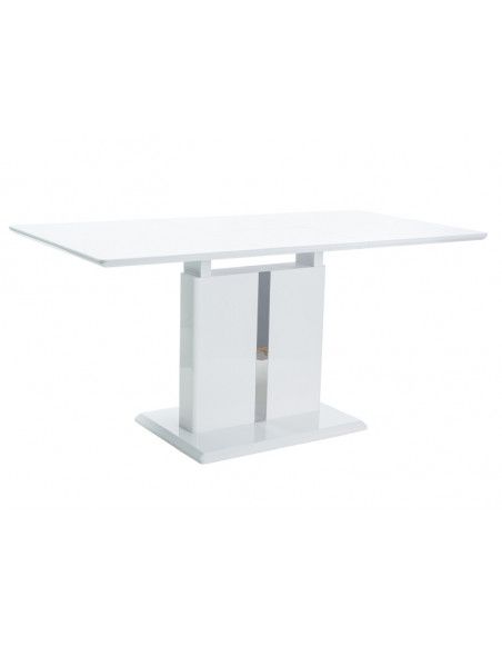 Table extensible 8 personnes - Dallas - 110-150 x 75 x 76 cm - Blanc