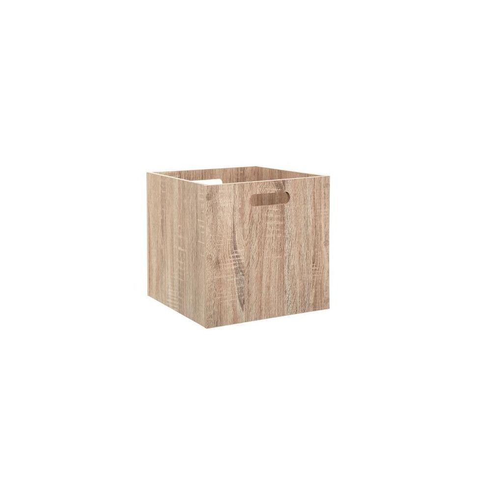 Boite de rangement avec 9 compartiments en bois naturel 31x30x8 cm