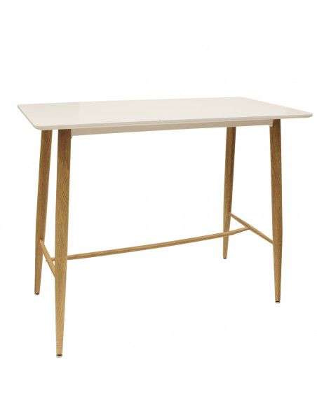 Table mange debout - L 115 x l 60 x H 102 cm - Blanc